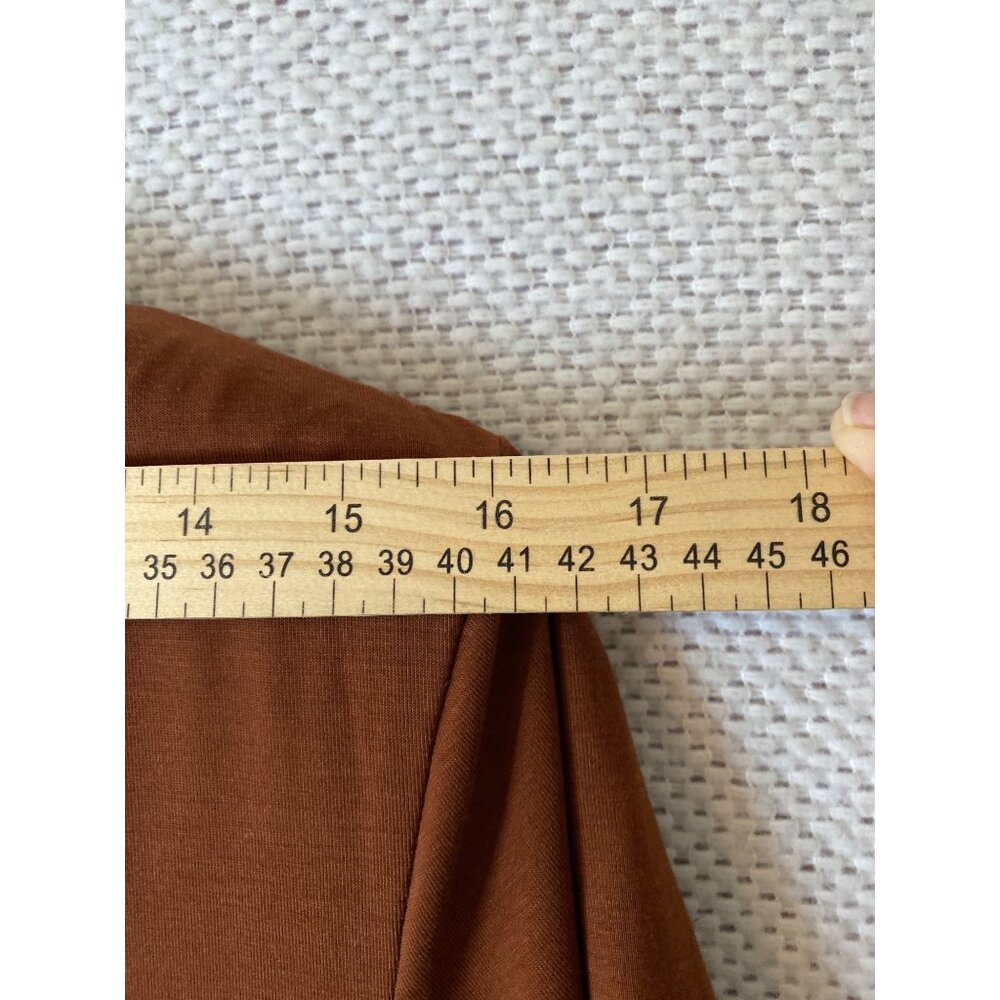 Antonio Melani Rust Stretch V-Neck Tee Women's Small Lyocell Blend - Picture 8 of 9